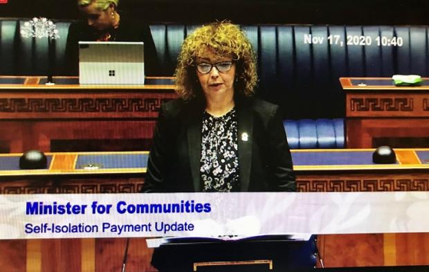Self-isolation payment update to the Assembly by Communities Minister, Carál Ní Chuilín