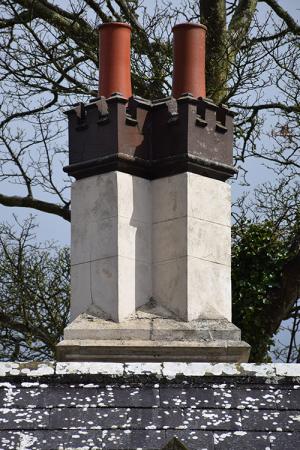 Ballycultler– Chimneys were designed externally to reflect the ‘style’ of dwellings.