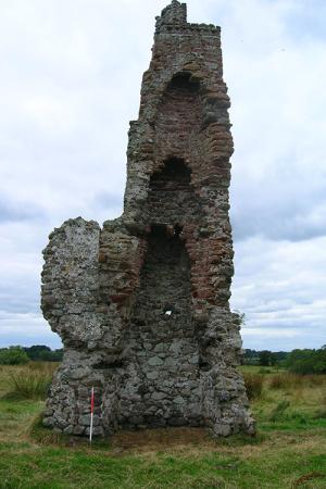 Mahery Tower – The remnants of this series of hearths gives an indication of how early hearths and flues were built vertically aligned to chare a chimney which may have had several parallel flues.