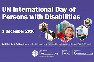 The Department for Communities and Disability Action today co-hosted an online event to celebrate the United Nations International Day of Persons with Disabilities