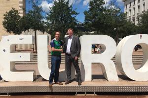 Minister Givan meets with Gary McAllister in France